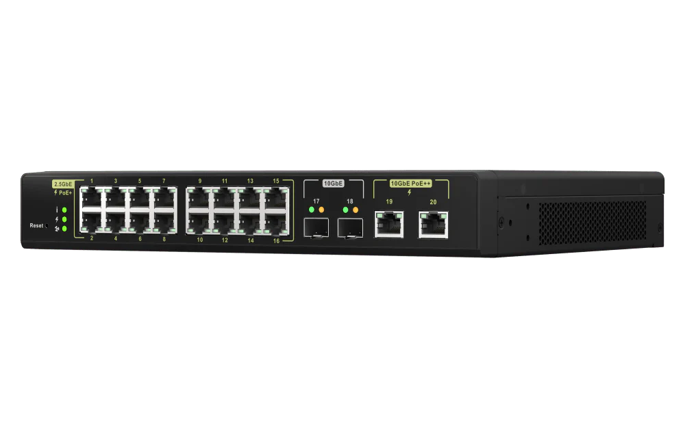 QNAP QSW-M2116P-2T2S 20-Port 2.5/10GbE POE++ Managed Switch - Image 3