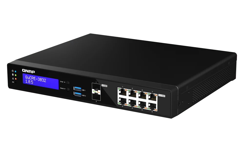 QNAP QuCPE-3032 10-Port 2.5/10Gbe Virtualization Scalable Enterprise Edge Networking Switch