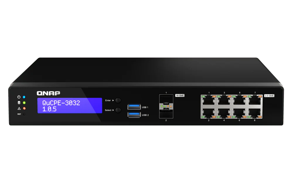 QNAP QuCPE-3032 10-Port 2.5/10Gbe Virtualization Scalable Enterprise Edge Networking Switch - Image 2