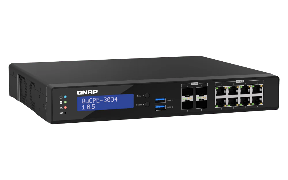 QNAP QuCPE-3034 12-Port 2.5/10Gbe Virtualization Scalable Enterprise Edge Networking Switch - Image 3