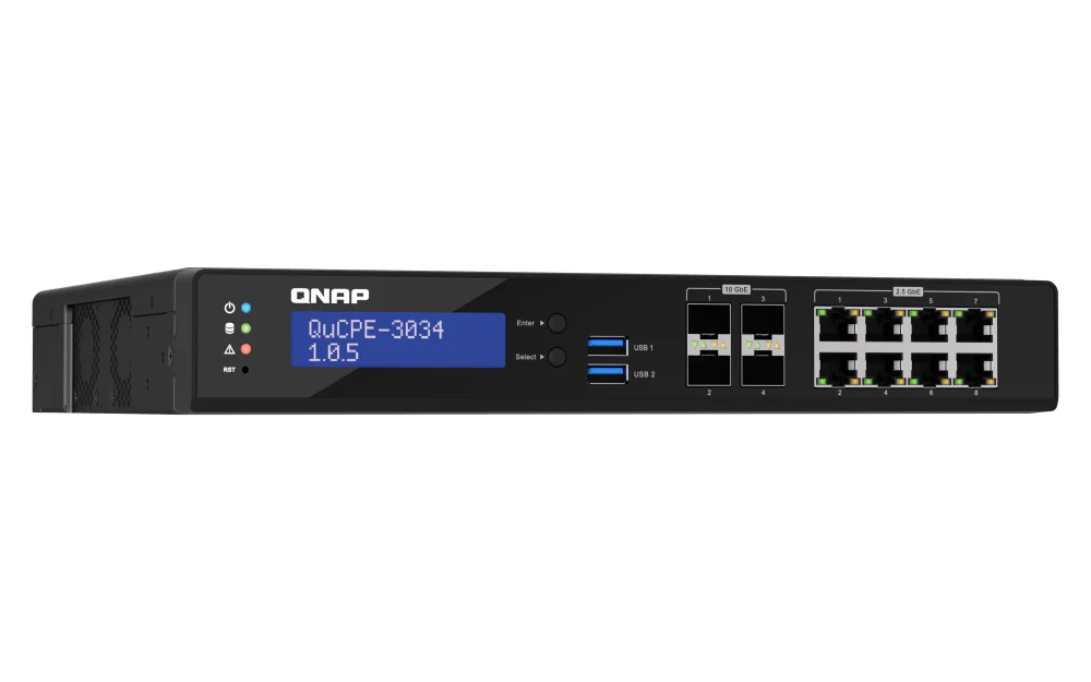 QNAP QuCPE-3034 12-Port 2.5/10Gbe Virtualization Scalable Enterprise Edge Networking Switch - Image 4