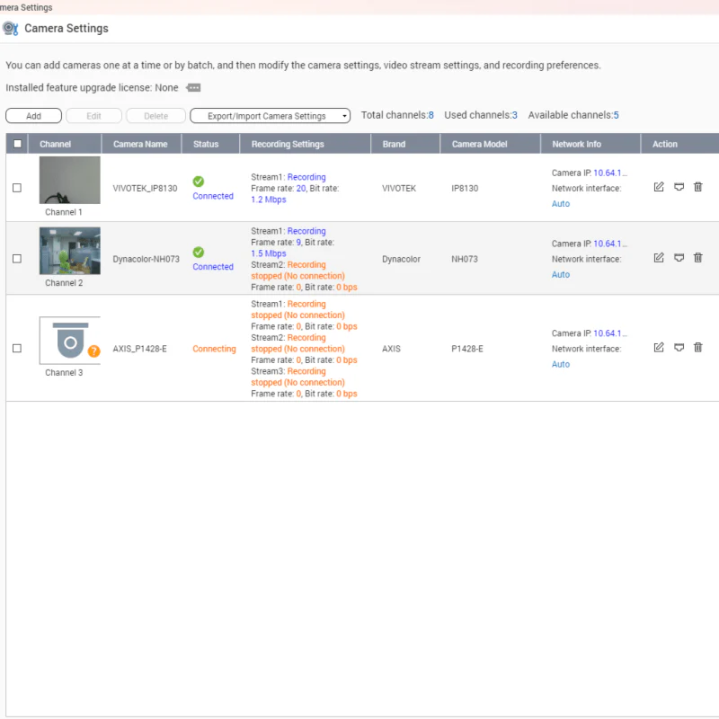 QNAP QVR Pro 1/4/8-Channel Surveillance Device License Pack - Image 3
