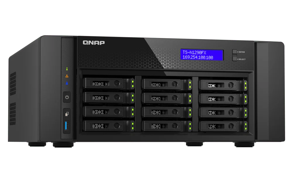 QNAP TS-h1290FX 12-Bay NVMe/SATA All-Flash Tower NAS - Image 3