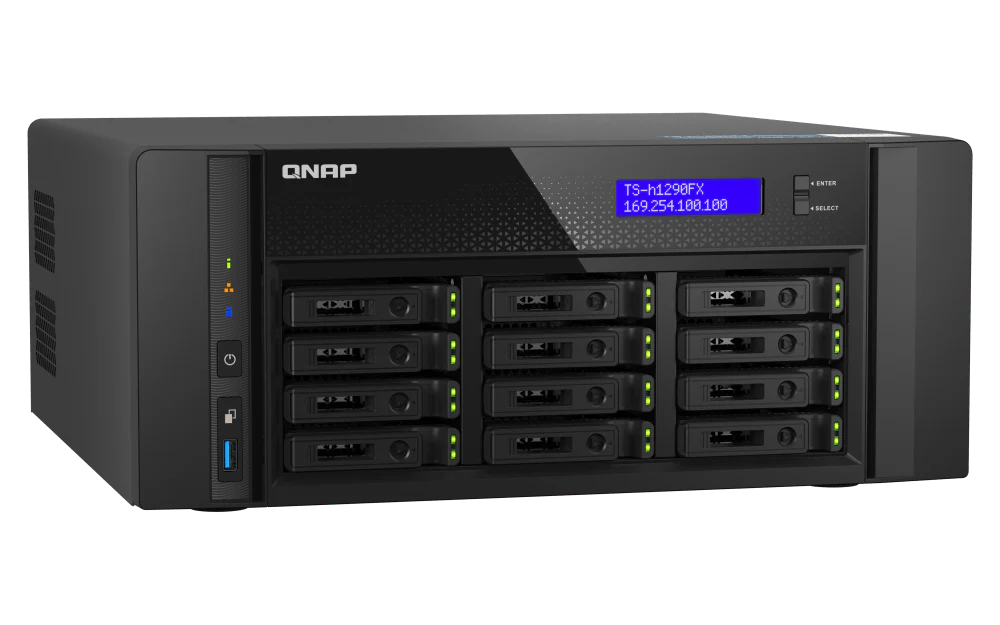 QNAP TS-h1290FX 12-Bay NVMe/SATA All-Flash Tower NAS - Image 4