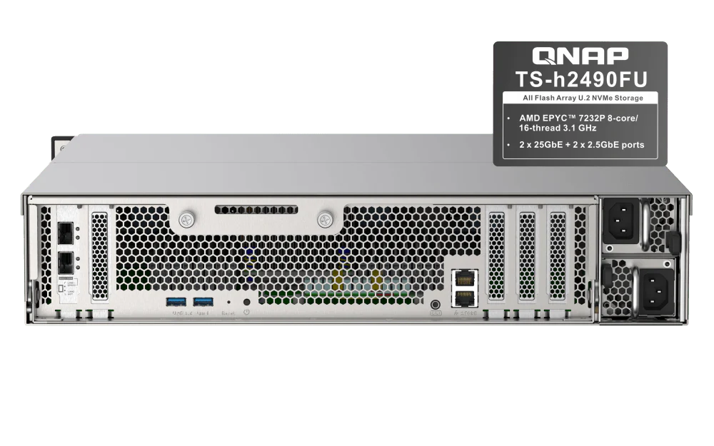 QNAP TS-h2490FU 24-Bay NVMe All-Flash Rackmount NAS - Image 4