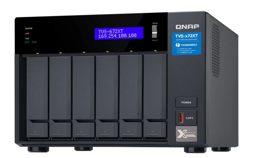 QNAP TVS-672XT 6-Bay Thunderbolt Tower NAS