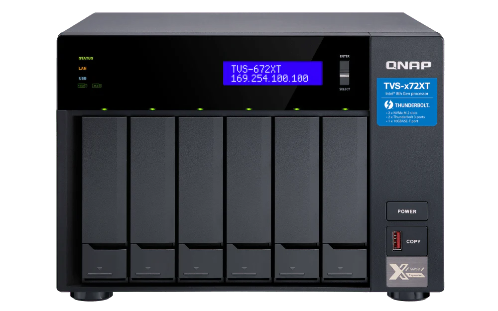QNAP TVS-672XT 6-Bay Thunderbolt Tower NAS - Image 2