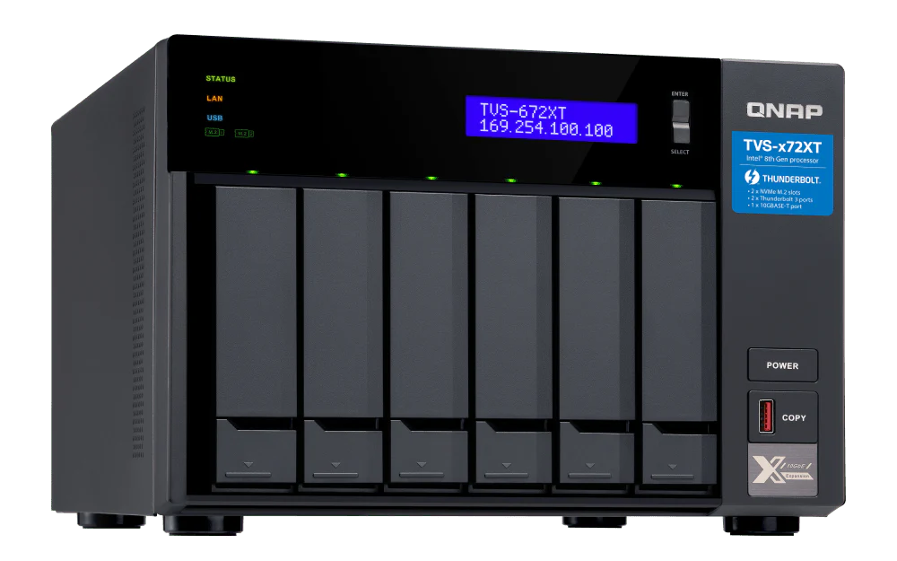 QNAP TVS-672XT 6-Bay Thunderbolt Tower NAS - Image 4