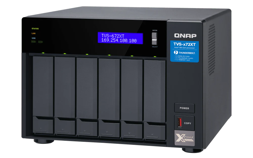 QNAP TVS-672XT 6-Bay Thunderbolt Tower NAS - Image 7