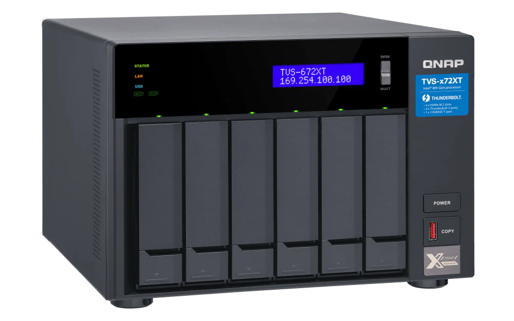 QNAP TVS-672XT 6-Bay Thunderbolt Tower NAS - Image 8