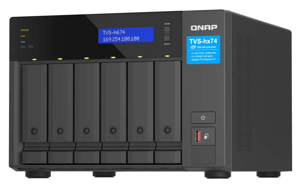 QNAP TVS-h674 6-Bay 2.5G/10G Tower NAS