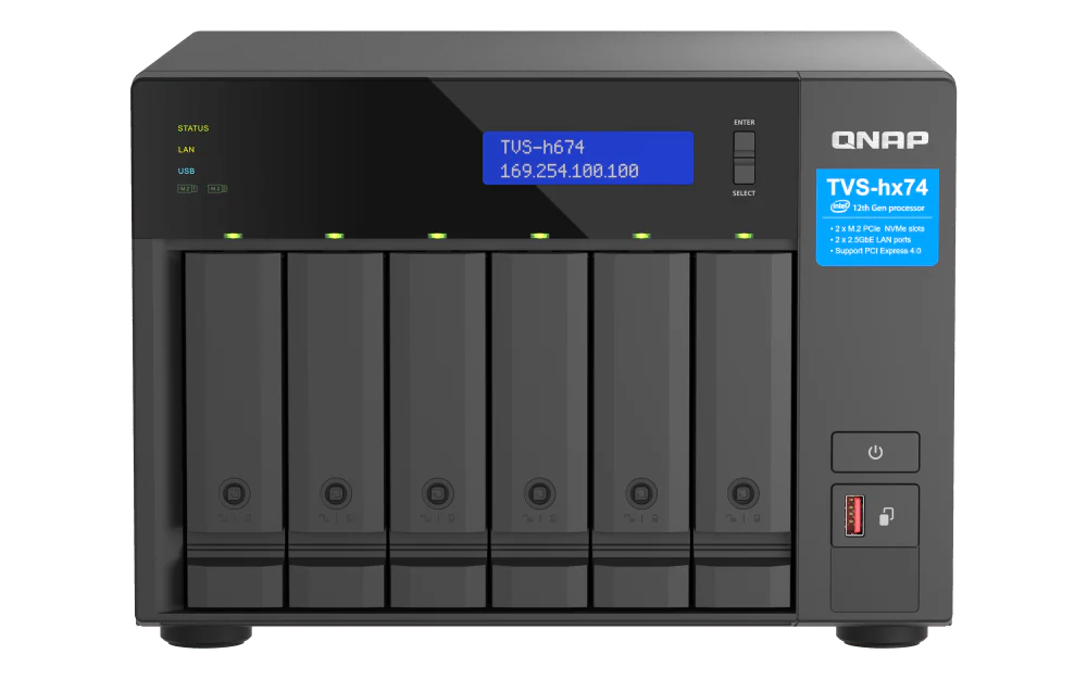 QNAP TVS-h674 6-Bay 2.5G/10G Tower NAS - Image 2