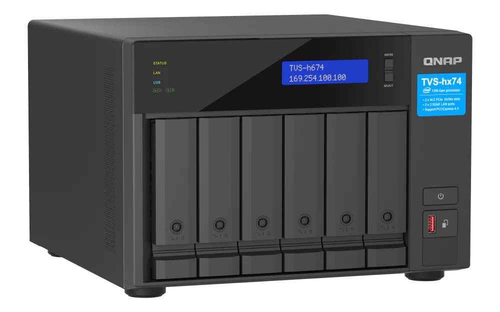 QNAP TVS-h674 6-Bay 2.5G/10G Tower NAS - Image 3