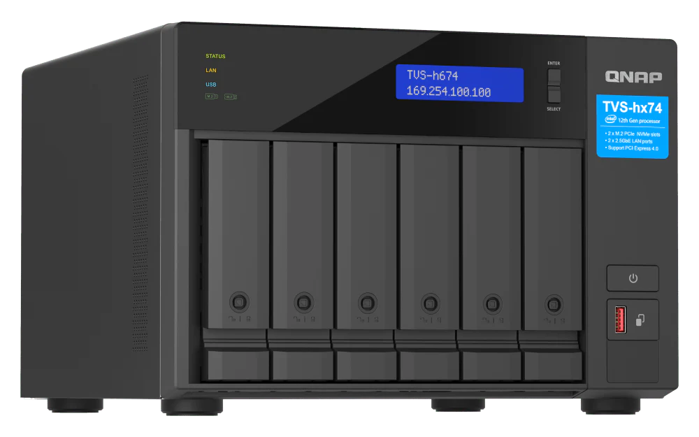 QNAP TVS-h674 6-Bay 2.5G/10G Tower NAS - Image 4