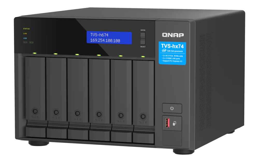 QNAP TVS-h674 6-Bay 2.5G/10G Tower NAS - Image 7
