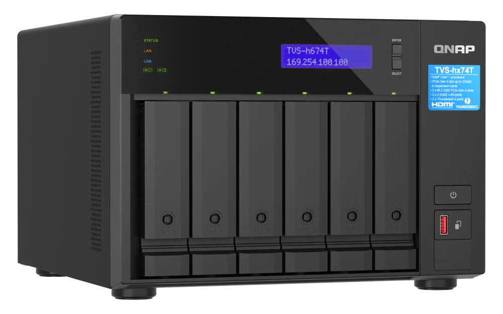 QNAP TVS-h674T 6-Bay Thunderbolt Tower NAS - Image 3