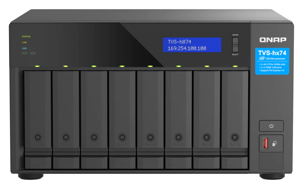 QNAP TVS-h874 8-Bay 2.5G/10G Tower NAS - Image 2