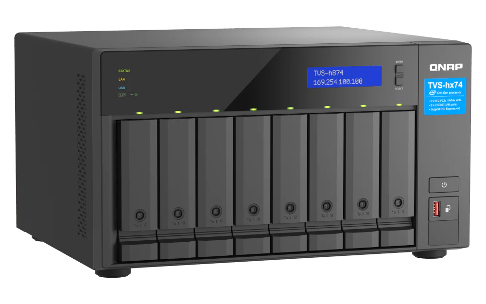 QNAP TVS-h874 8-Bay 2.5G/10G Tower NAS - Image 3