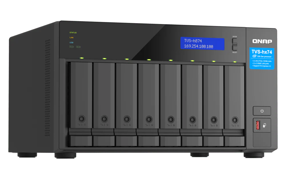 QNAP TVS-h874 8-Bay 2.5G/10G Tower NAS - Image 4