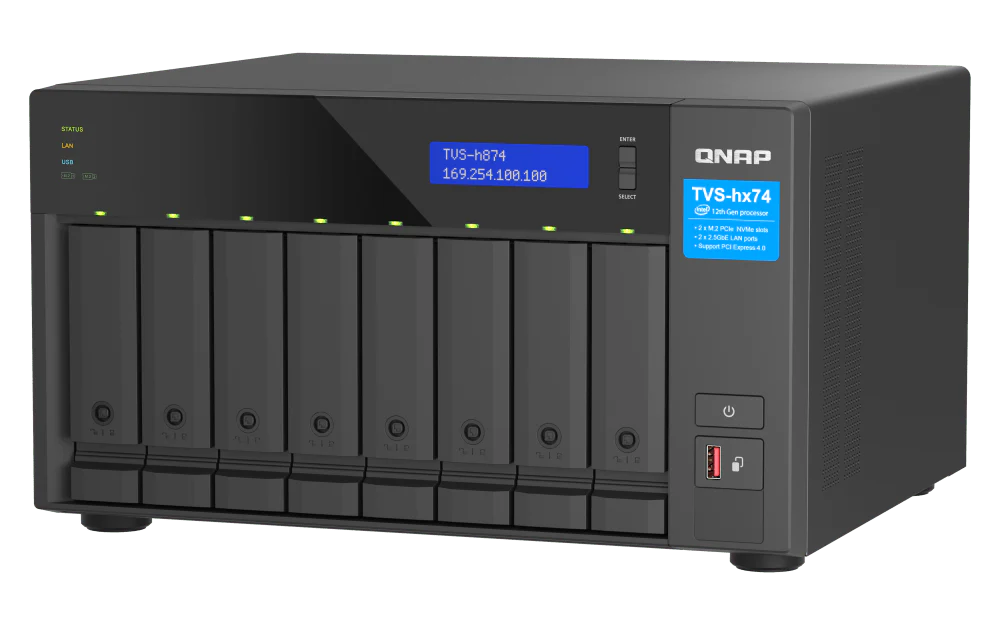 QNAP TVS-h874 8-Bay 2.5G/10G Tower NAS - Image 7