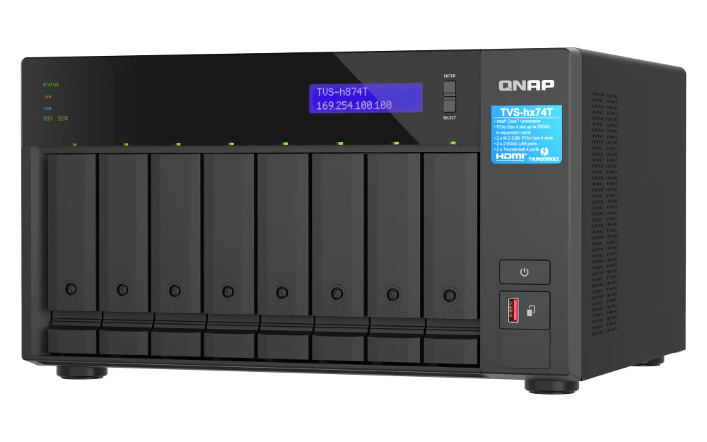 QNAP TVS-h874T 8-Bay Thunderbolt Tower NAS