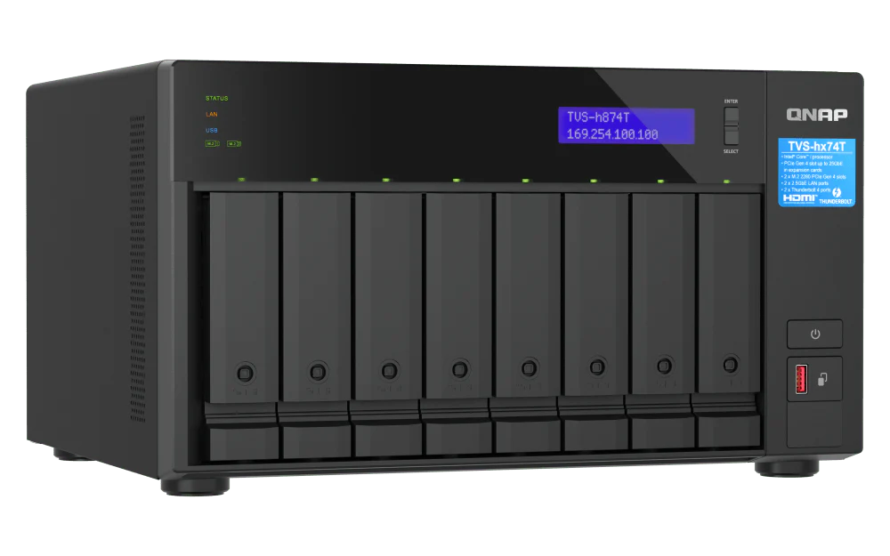 QNAP TVS-h874T 8-Bay Thunderbolt Tower NAS - Image 2