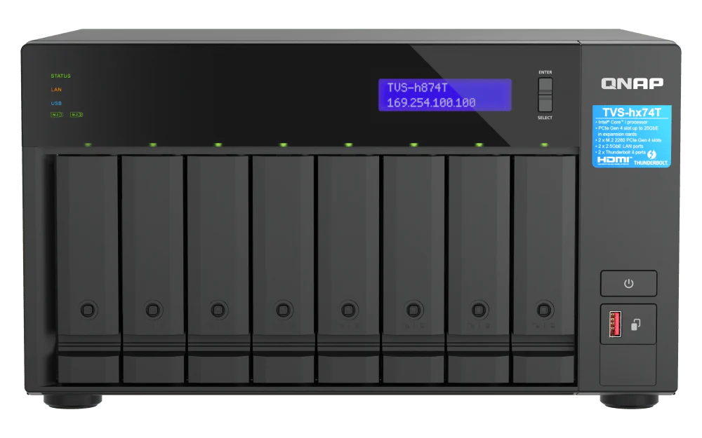 QNAP TVS-h874T 8-Bay Thunderbolt Tower NAS - Image 3