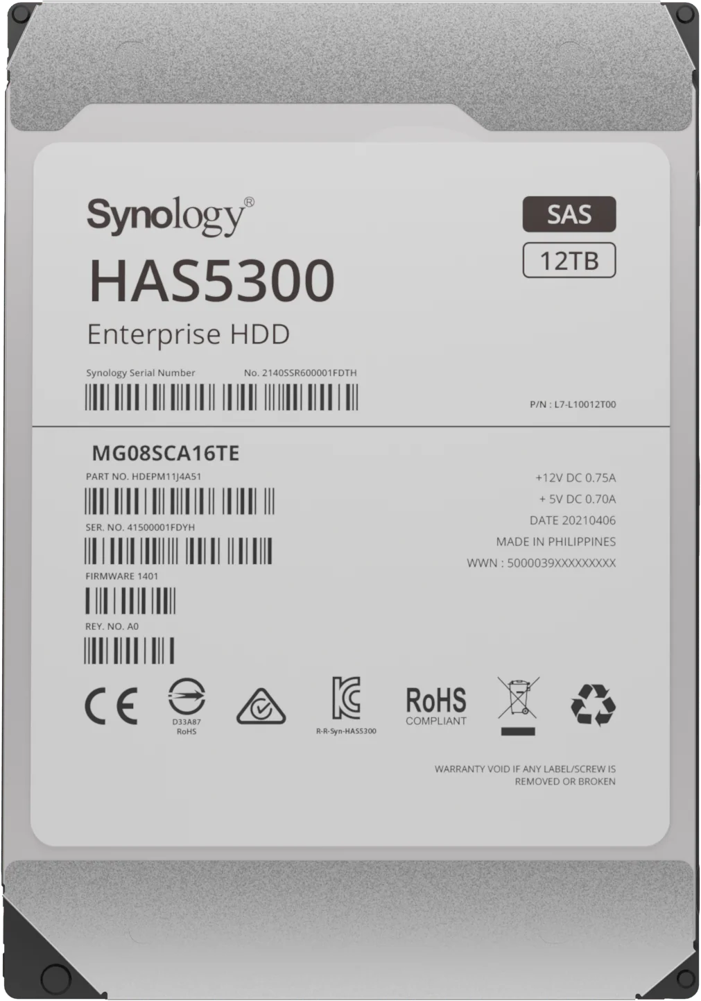 Synology HAS5300 Enterprise Series 3.5" SAS HDD - Image 3