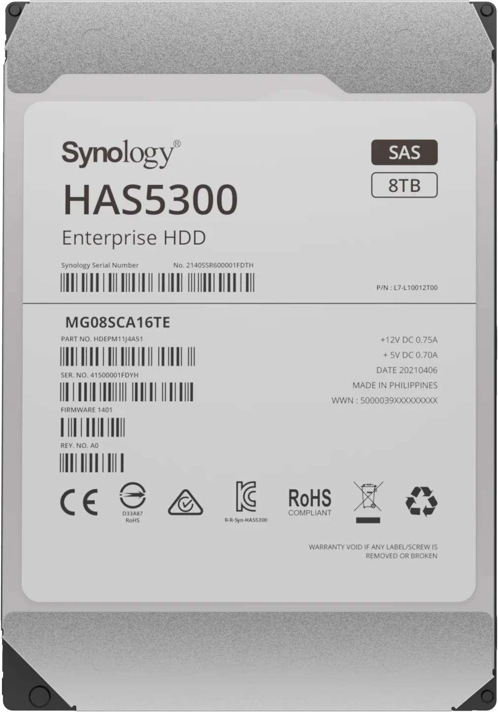 Synology HAS5300 HAS5310 Enterprise Series 3.5" SAS HDD - Image 2