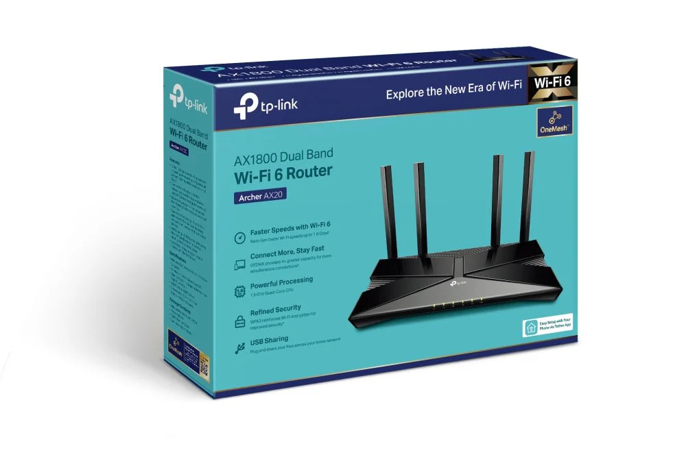 TP-Link Archer AX20 AX1800 Dual-Band Wi-Fi 6 Router - Image 5