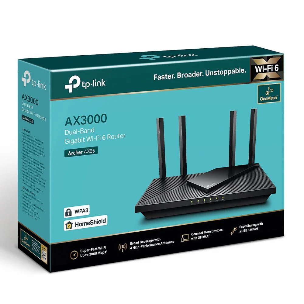 TP-Link Archer AX55 AX3000 Dual Band Gigabit Wi-Fi 6 Router - Image 5
