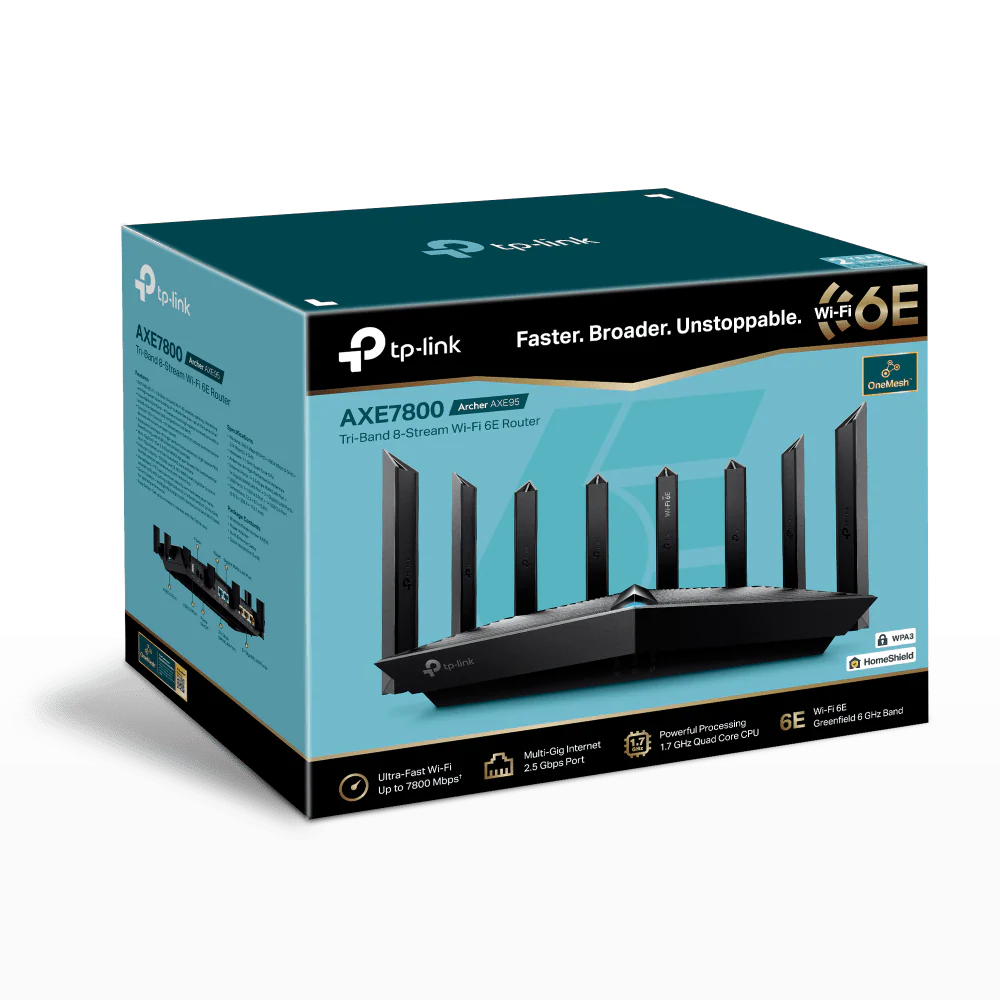 TP-Link Archer AXE95 AXE7800 Tri-Band Wi-Fi 6E Router - Image 9