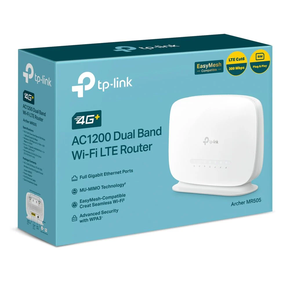 TP-Link Archer MR505 4G+ Cat6 AC1200 Dual Band Gigabit Router - Image 8