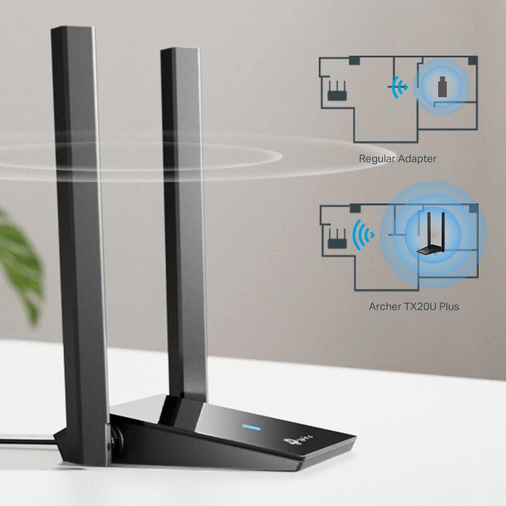 TP-Link Archer TX20U Plus AX1800 Dual Antennas High Gain Wi-Fi 6 USB Adapter - Image 5