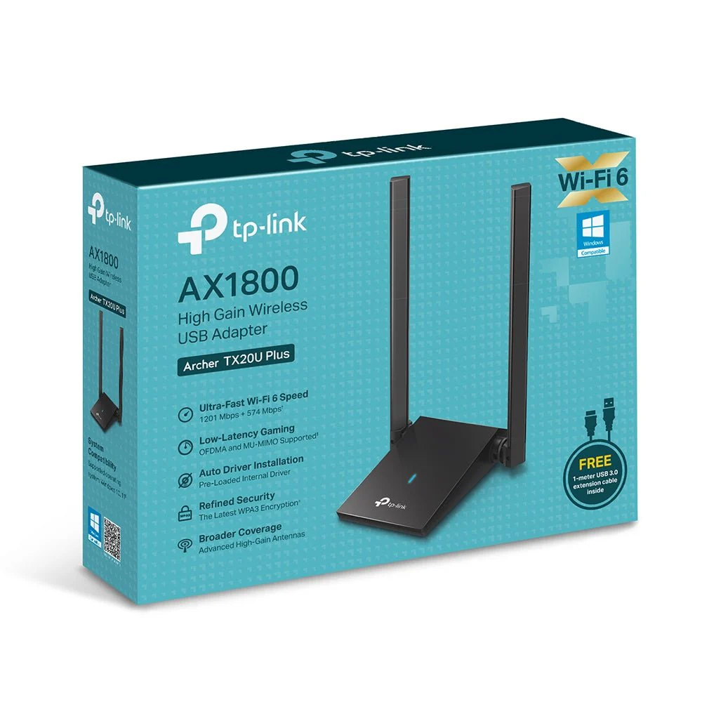 TP-Link Archer TX20U Plus AX1800 Dual Antennas High Gain Wi-Fi 6 USB Adapter - Image 6