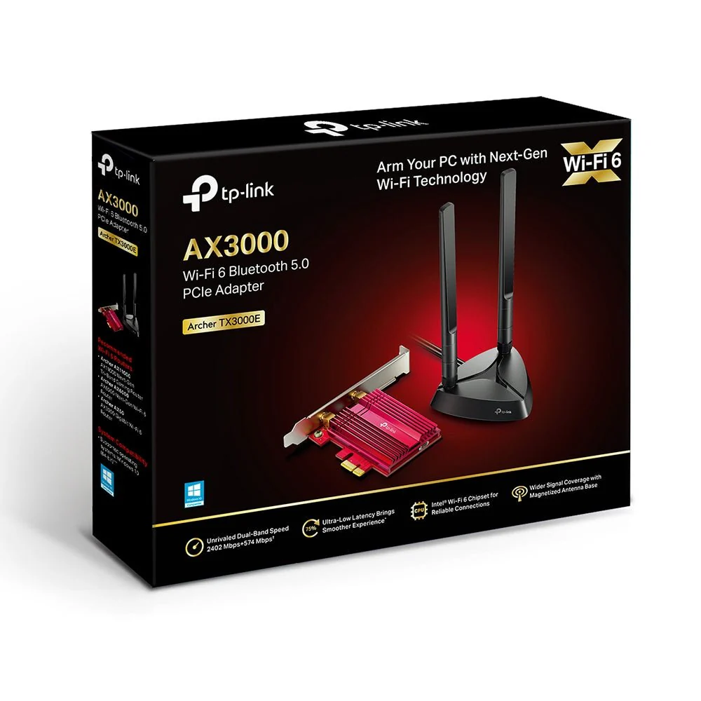 TP-Link Archer TX3000E AX3000 Wi-Fi 6 Bluetooth 5.0 PCIe Adapter - Image 3
