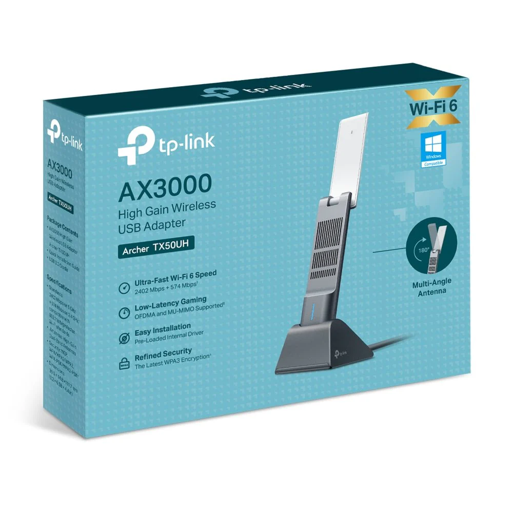 TP-Link Archer TX50UH AX3000 High Gain Wi-Fi 6 USB Adapter - Image 9
