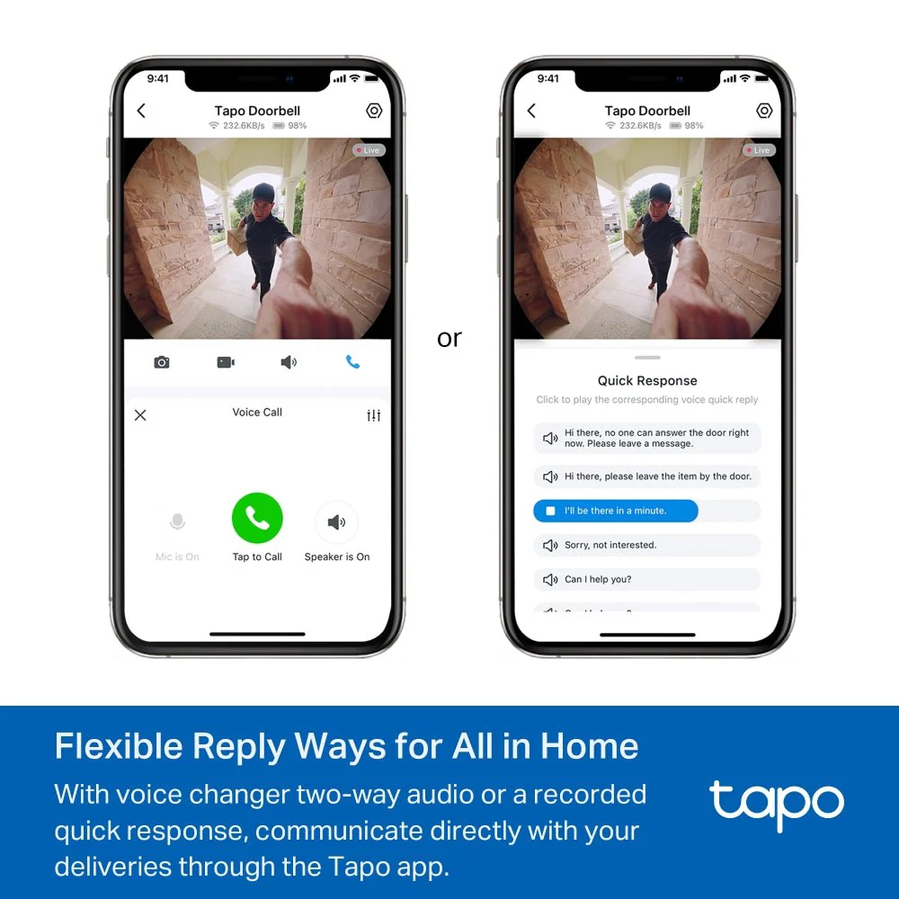 TP-Link D235 Tapo Smart AI Video Doorbell 2K 5MP Camera - Image 8