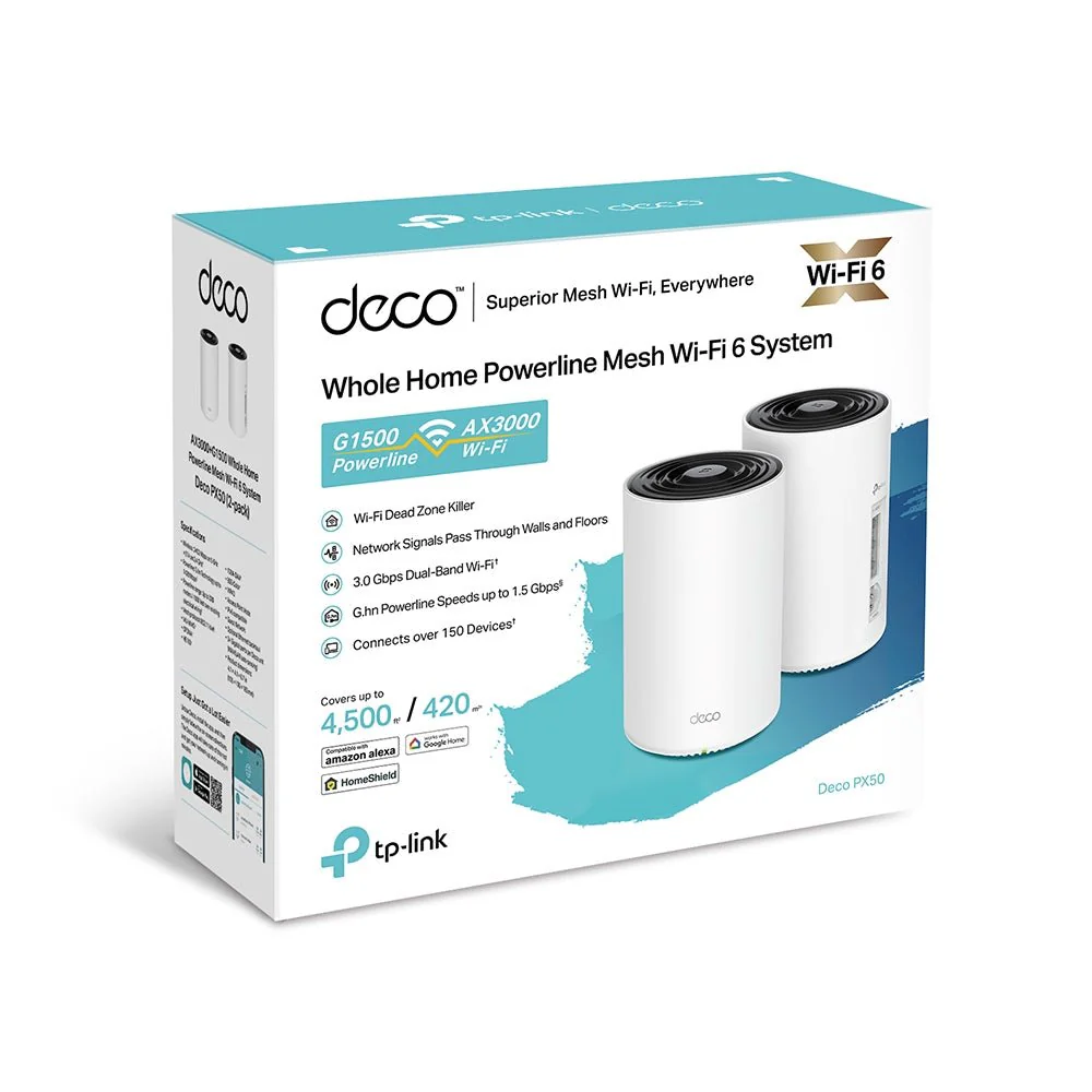 TP-Link Deco PX50 AX3000 + G1500 Whole Home Powerline Mesh WiFi 6 System - Image 8