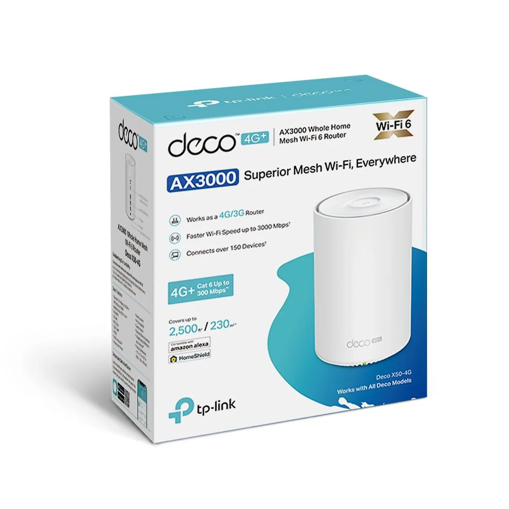 TP-Link Deco X50-4G 4G+ AX3000 Whole Home Mesh WiFi 6 Gateway - Image 9