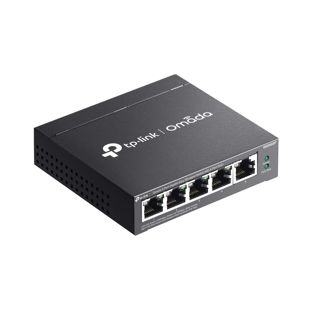 TP-Link ES205GP Omada 5-Port Gigabit Easy Managed Switch with 4-Port PoE+ - Image 4