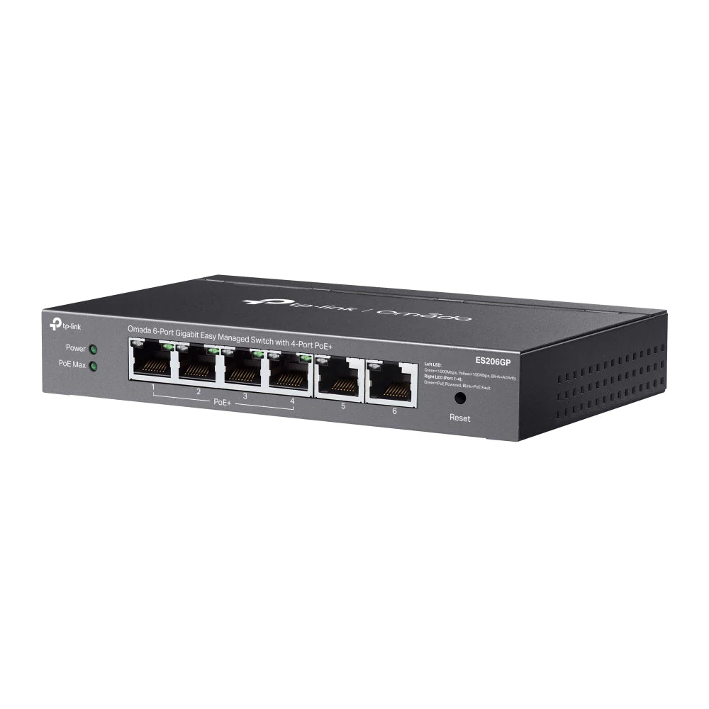TP-Link ES206GP Omada 6-Port Gigabit Easy Managed Switch with 4-Port PoE+ - Image 3