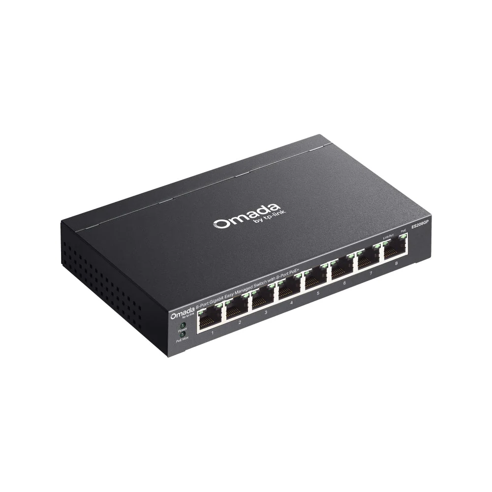 TP-Link ES208GP Omada 8-Port Gigabit Easy Managed Switch with 8-Port PoE+ - Image 4