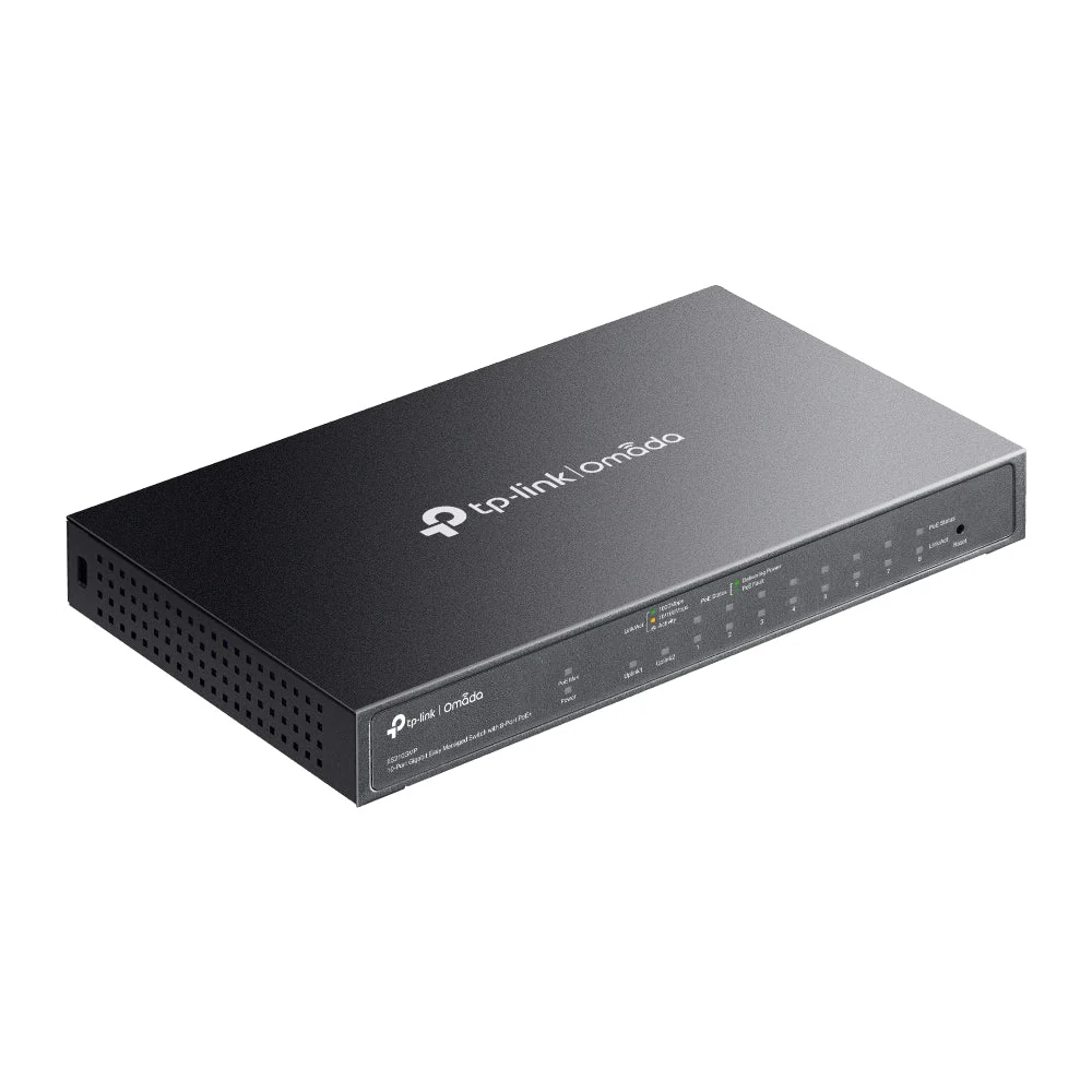 TP-Link ES210GMP Omada 10-Port Gigabit Easy Managed 250m Long Range POE Switch with 8-Port PoE+ - Image 4