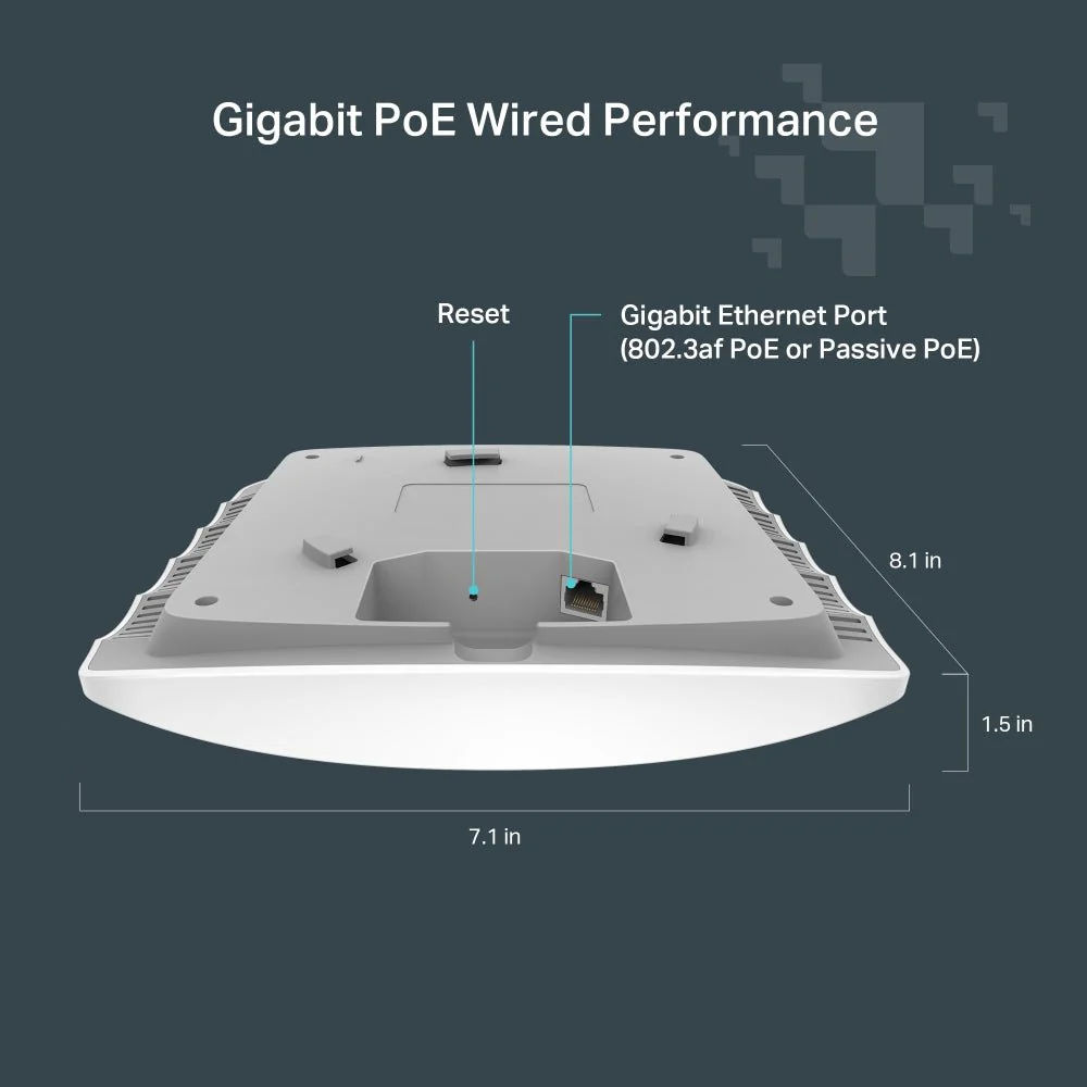 TP-Link Festa F52 AC1350 Wireless MU-MIMO Gigabit Ceiling Mount WiFi 5 Access Point - Image 6
