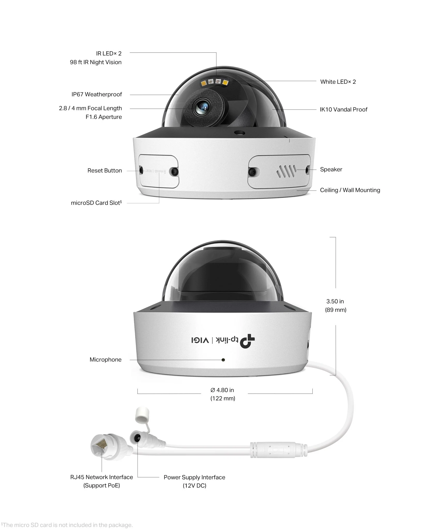 TP-Link InSight S245 VIGI 4MP Full-Color Dome Network Camera - Image 5