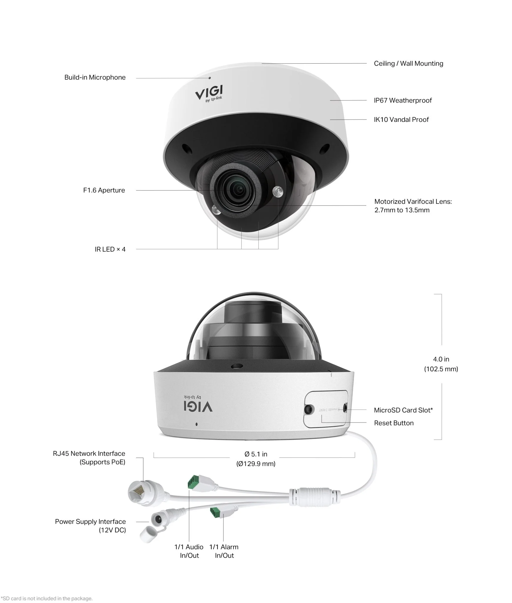 TP-Link InSight S245ZI VIGI 4MP IR Motorized Varifocal Dome Network Camera - Image 5