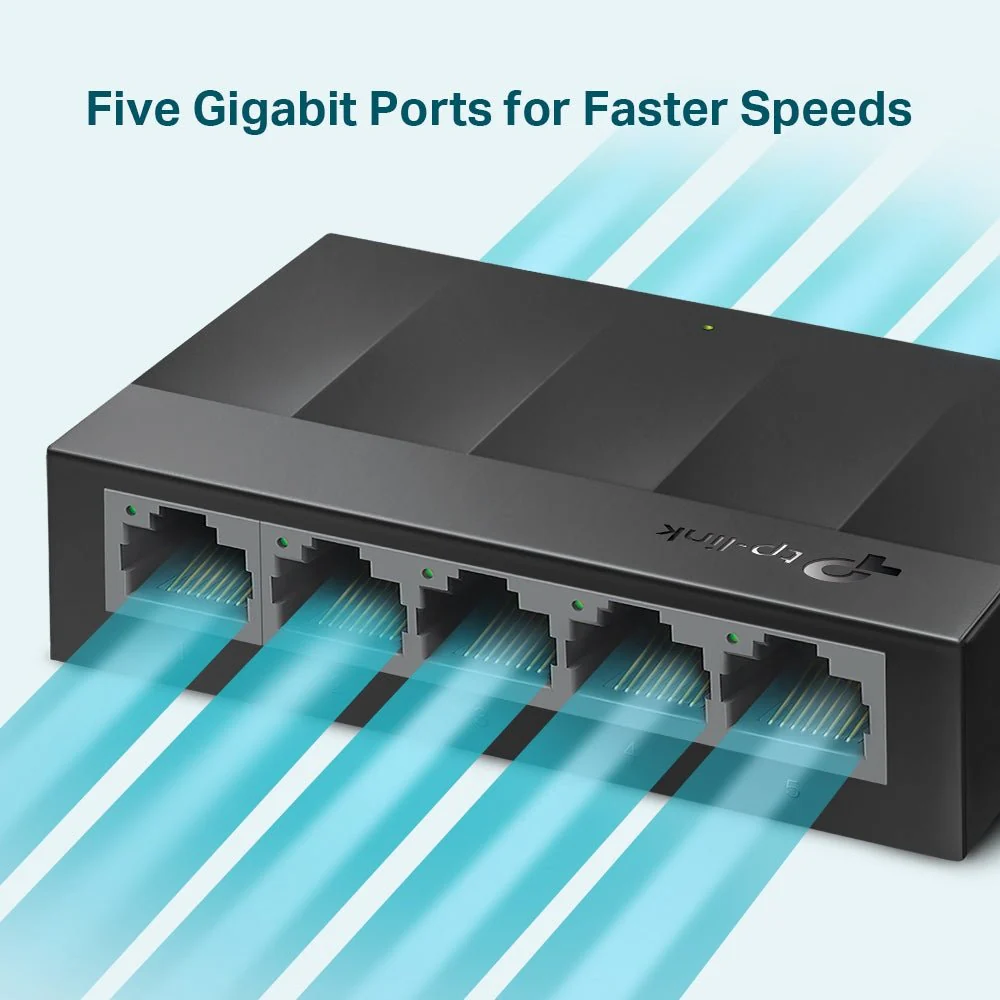 TP-Link LS1005G 5-Port 10/100/1000Mbps Desktop Network Switch - Image 3