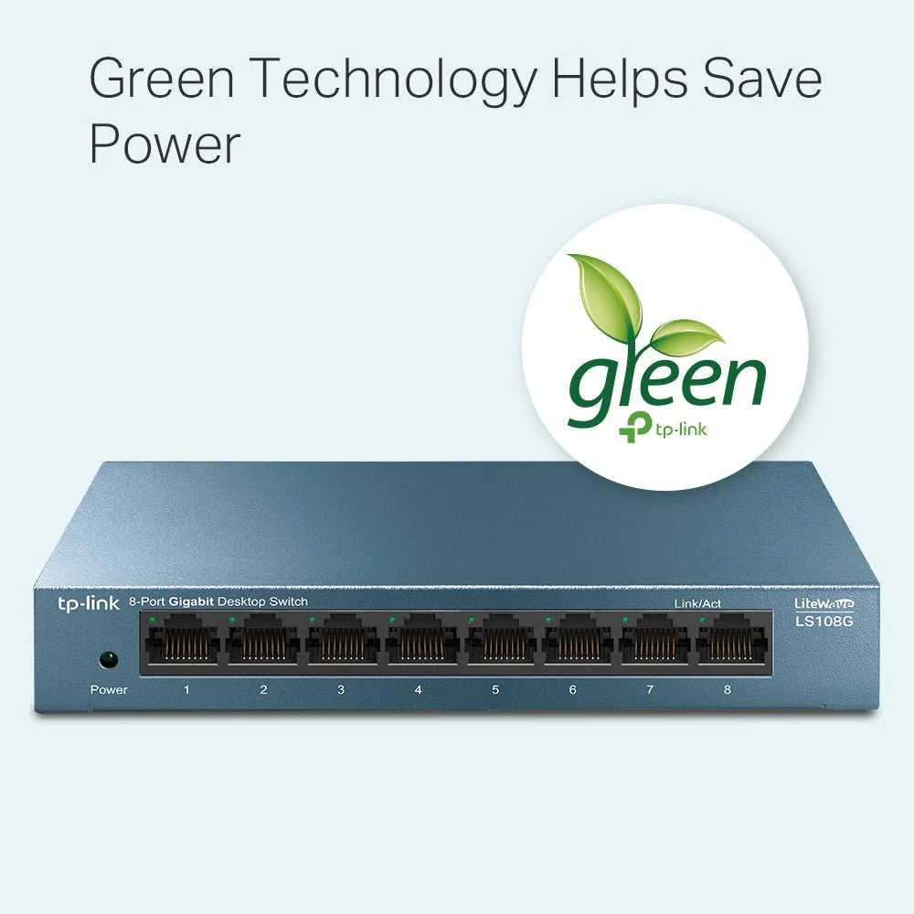 TP-Link LS108G 8-Port 10/100/1000Mbps Desktop Network Switch - Image 4