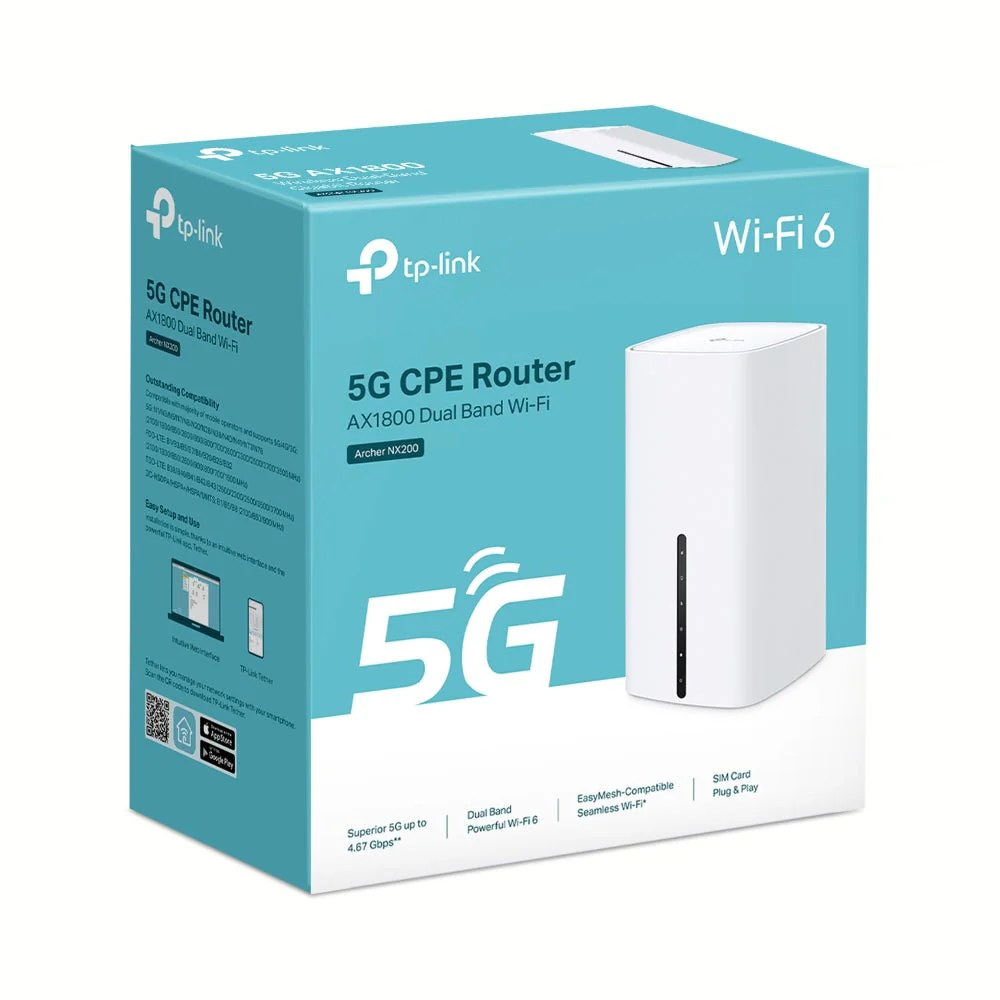 TP-Link NX200 5G WiFi 6 AX1800 Dual Band Mesh Router - Image 8